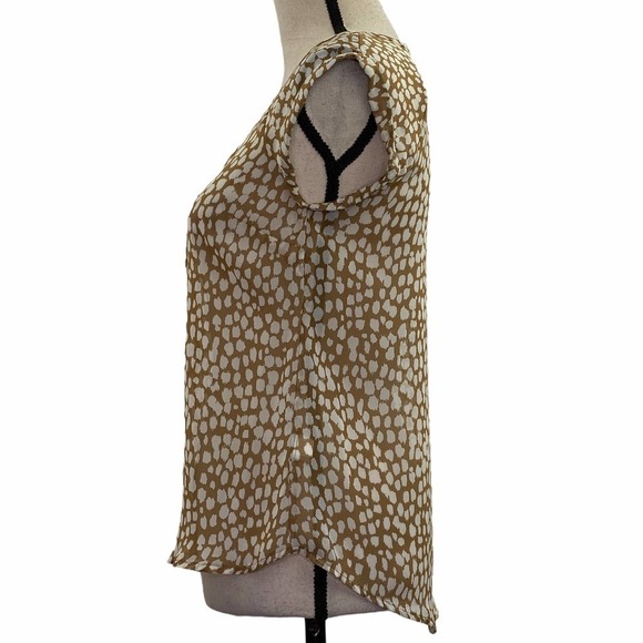 OLD Navy Short Sleeve Print Button Down Blouse XS - Picture 4 of 9